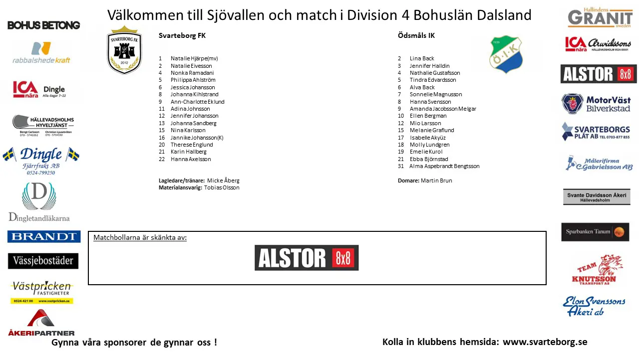 Matchprogram SFK - Ödsmåls IK