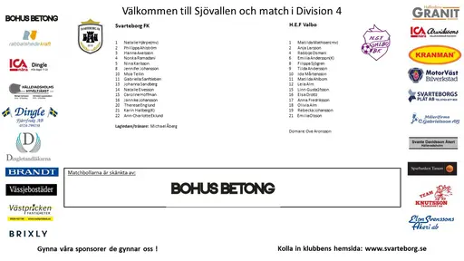 Matchprogram dagens matcher