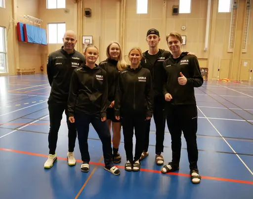 Elin & Hugo. Ledarna Jonas, Cecilia, Eline, Maja, Melwin & Adrian.