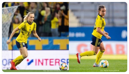 Magdalena Eriksson till vänster, Julia Zigiotti Olme till höger.