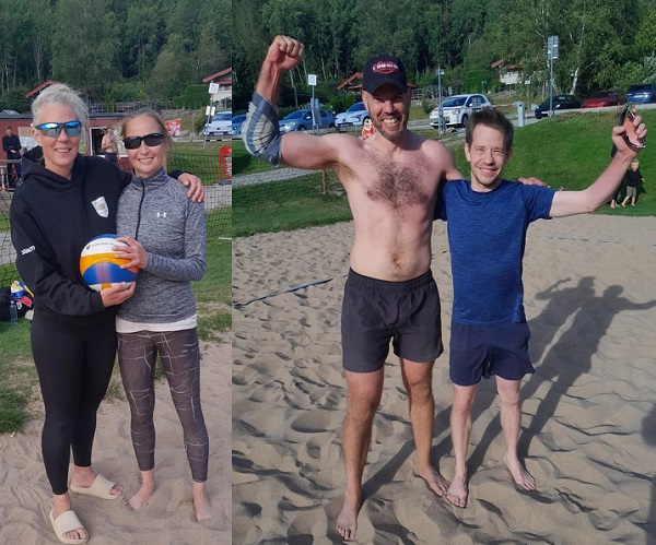 Segrare: Maria Larsson Ulfbåge / Anna Romanova (Falu VBK) och Jesper Ahlberg / Måns Norman (The Beach)