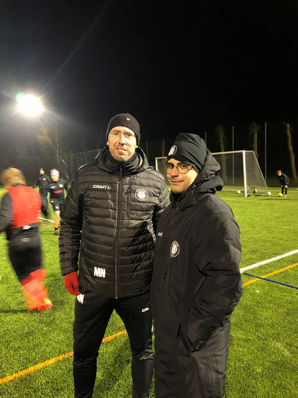 Huvudtränare Martin med Claudio Leyton