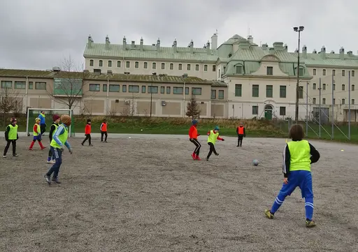 BK Flaggs 2012:or kände en spontan längtan efter fotboll – och det hade tomten också som ville titta. Foto: Beatriz och Daniel Nunez