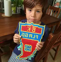 Amaru Nunez i P7 älskar BK Flagg – och att göra pärlplattor.