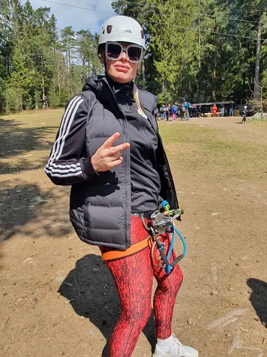 Lagaktivitet på Lidas höghöjdsbana.