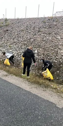 Några bilder från städningen som utfördes av Rosers damlag.