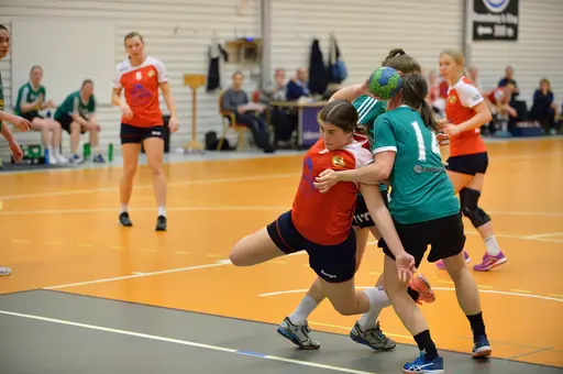 Flo Pérez Skogsborg och Emilia Holmström, va effektiva när Rosers besegrade Tillberga IK med 32-8. Foto: Anders Lundgren.
