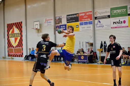 Ligalandslaget besegrade Ricoh HK en en jämn träningsmatch i Rosershallen på tisdagskvällen, 30-28. Fotograf; Anders Lundgren