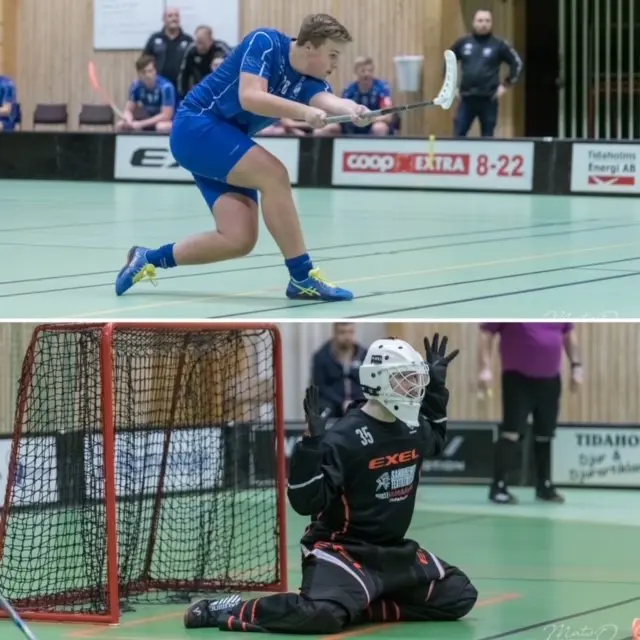 Matchens spelare Axel och Victor. Fota Mats Olofsson, Habobild.se