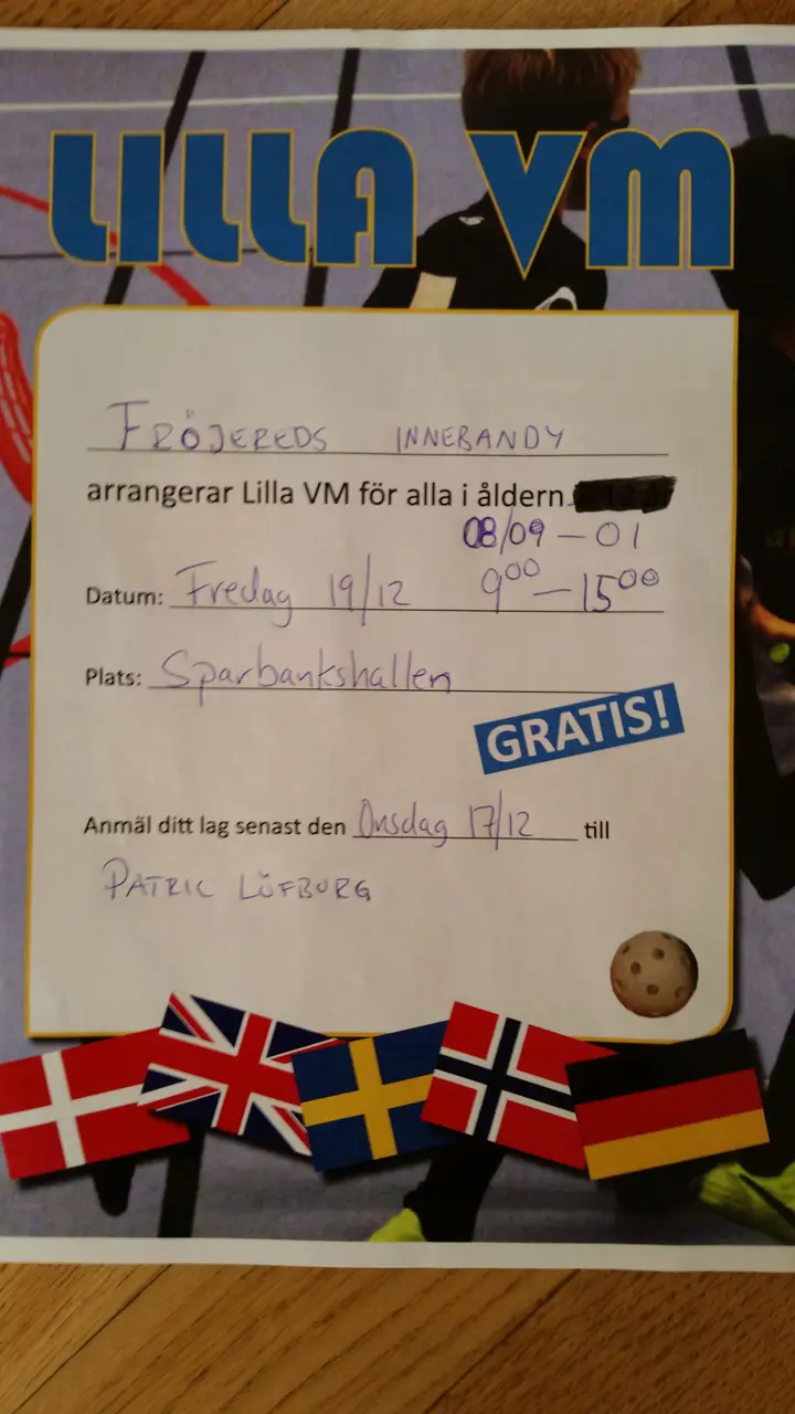 Anmälan Lilla VM