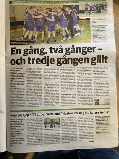 Derby mot Falköping säsongen 2021/2022. Matchen slutar med vist FIF 5-2.