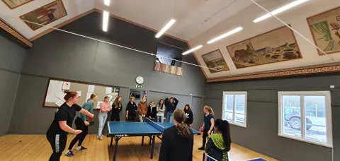 Fröjered/Korsberga damlag börjar med pingis