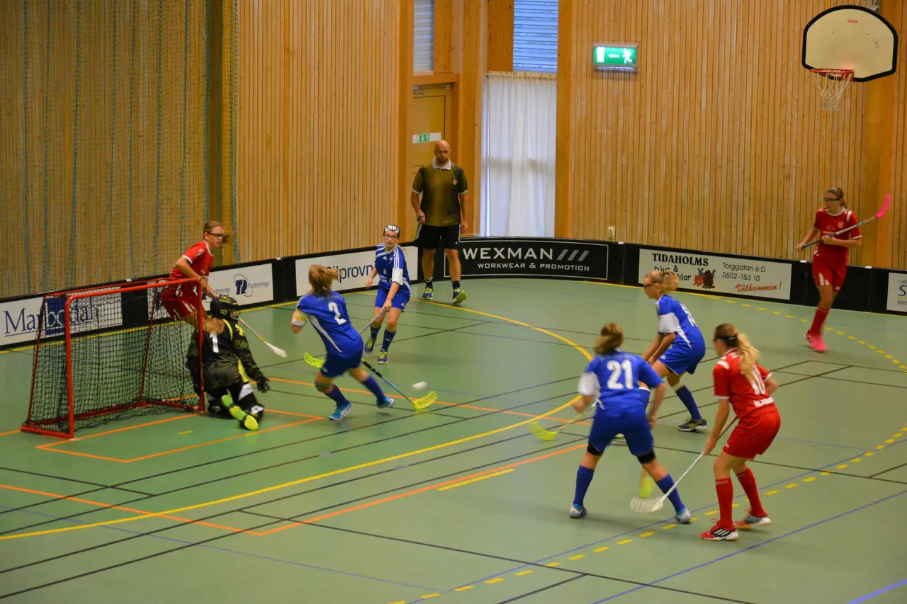 Action- bild från matchen mot Lockerud