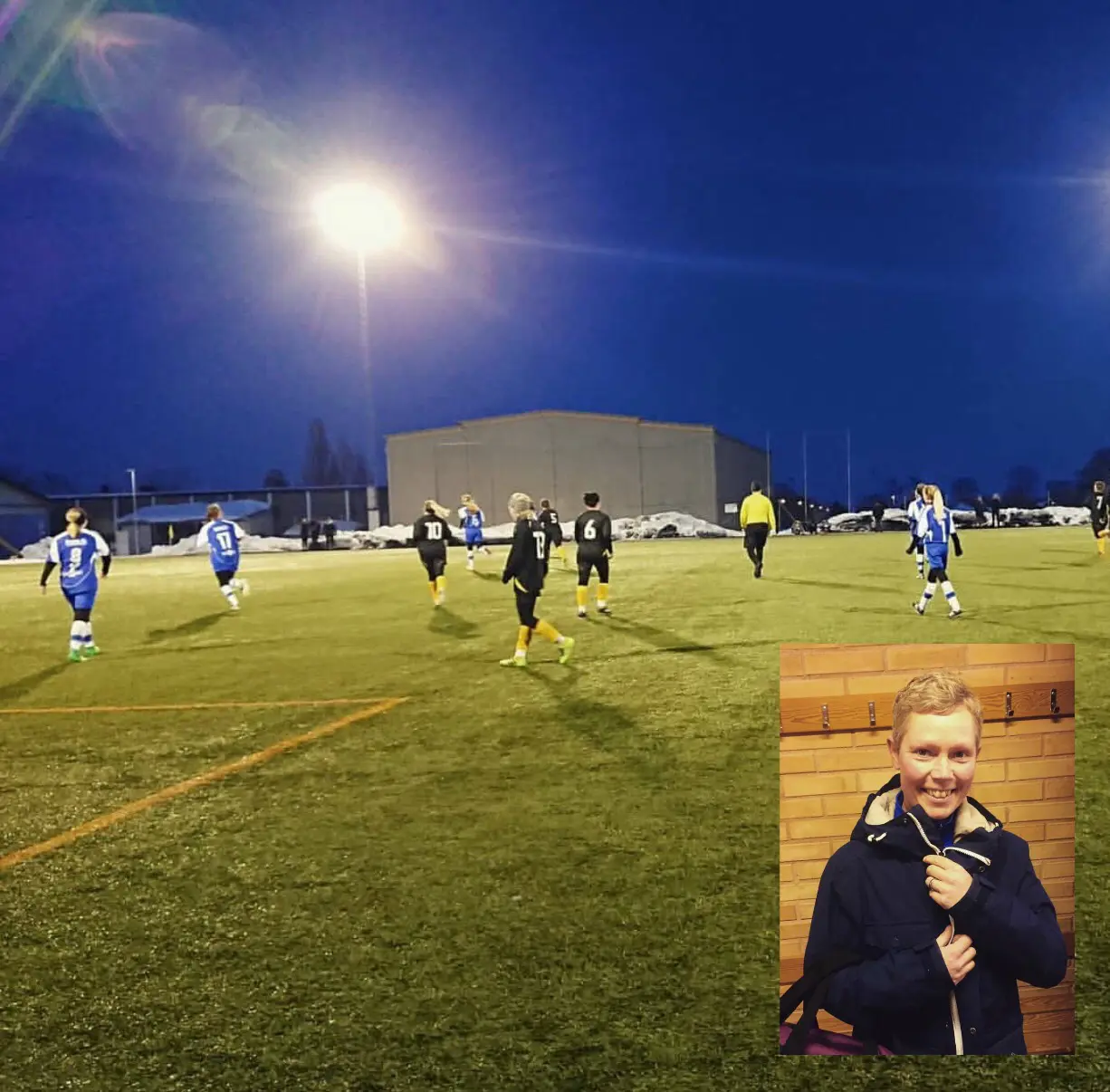 Match mot Tymer/Tidavad på konstgräset i Hjo. Linda Larsson gjorde vårt mål!