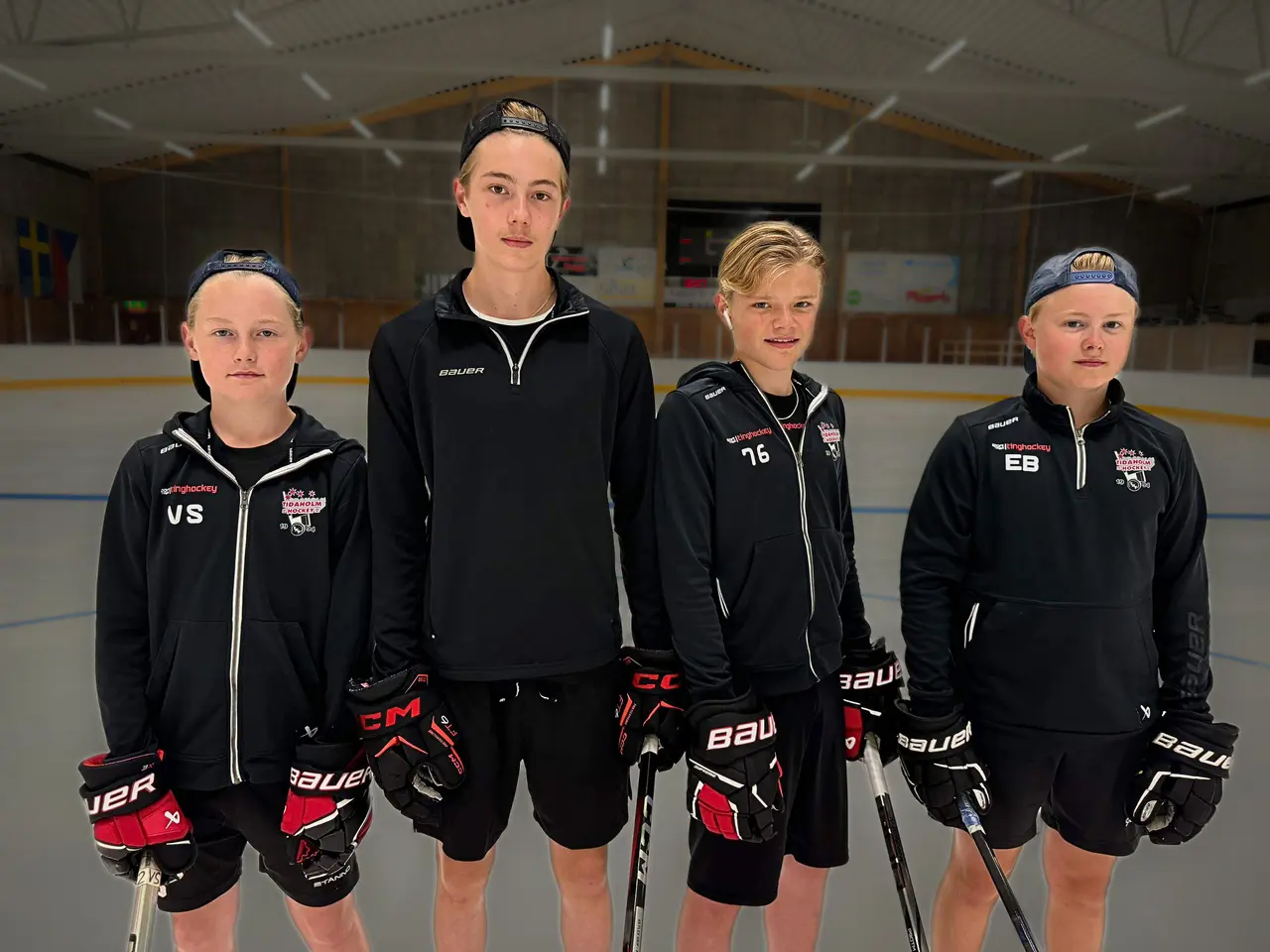 Från vänster: Ville Siljehult, Liam Johansson, Vilgot Thurén, och Edvin Blom. Saknas på bilden gör Malte Johansson.