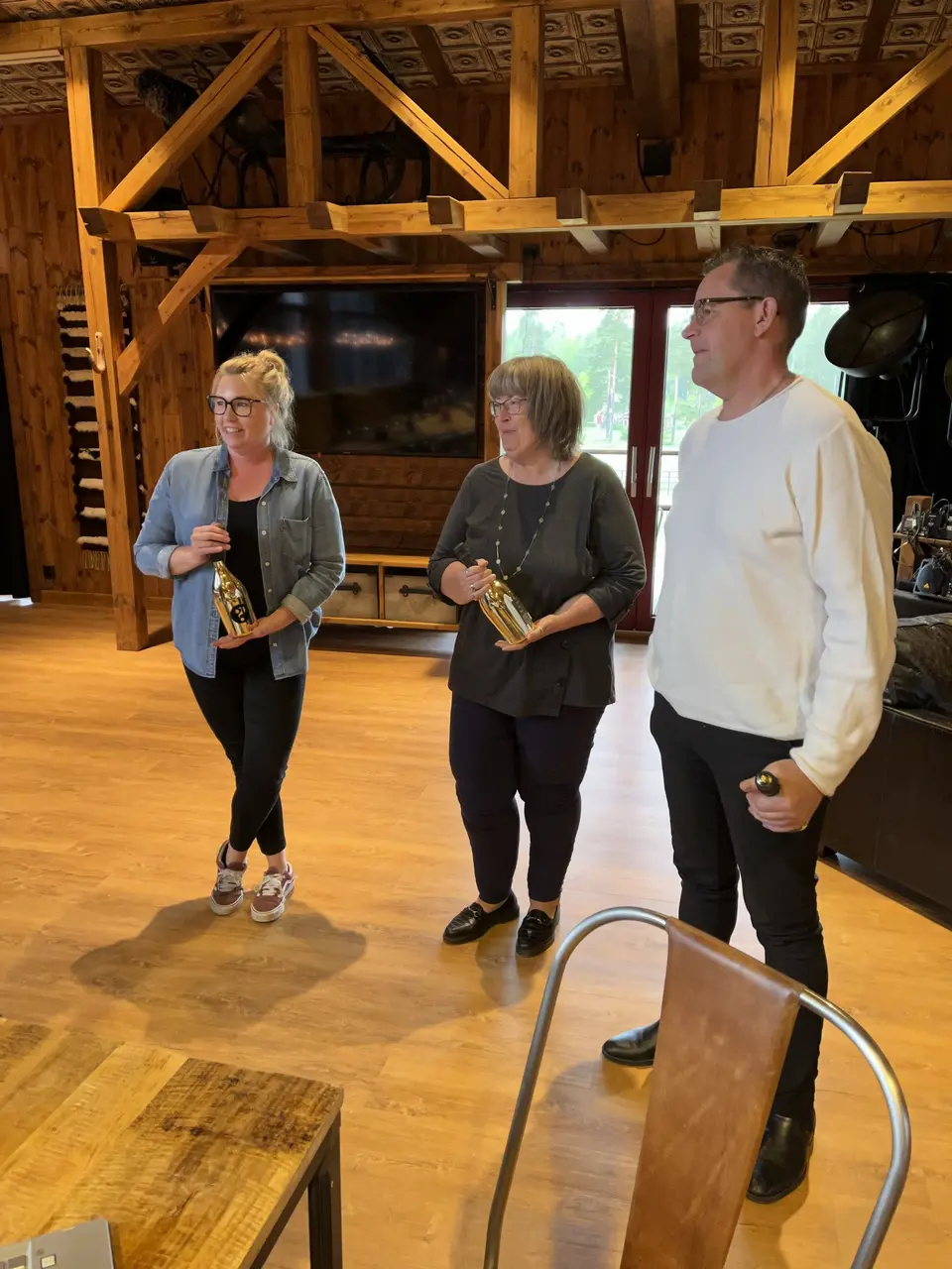 Sanna Gyllensvaan, Lotta Liljegrahn och Fredrik Antonsson avtackades