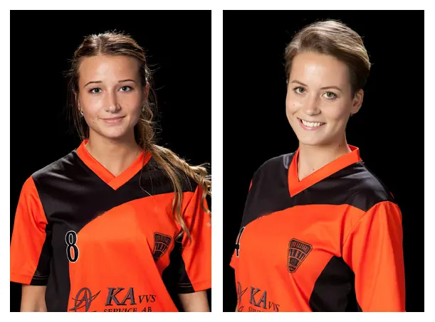 #8 Veronica Nyström. #34 Linn Kihlström