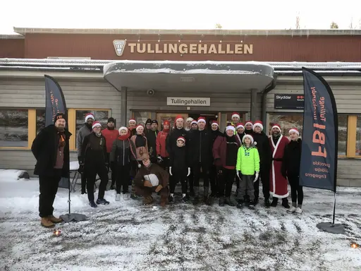 (Delar av de cirka 60 st som joggade årets Tomtejoggen)