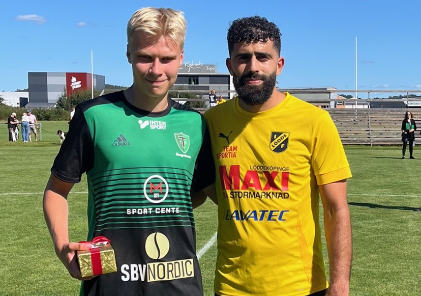 Matchens lirare Erik Lennartsson-Janslätt och Maher El-Tahan