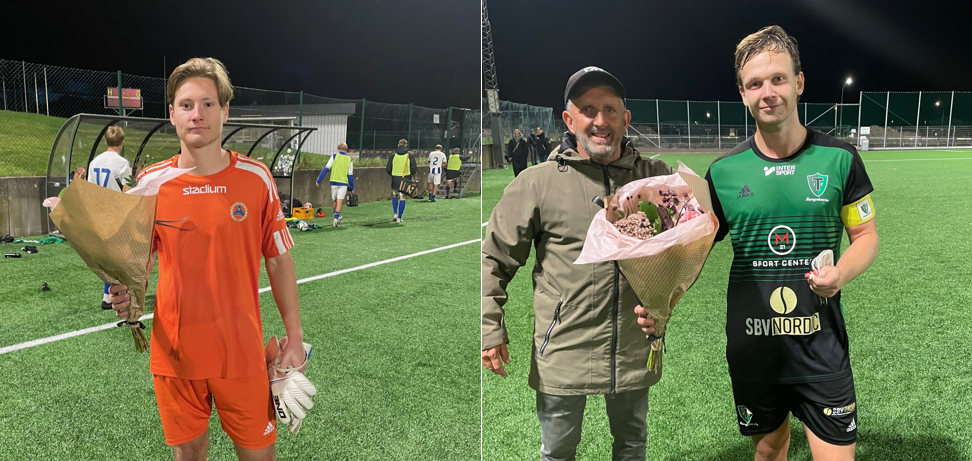 Matchens lirare Isak Svensson och Jonathan Gunnarsson, samt "linslusen" Tomas Glaerum.