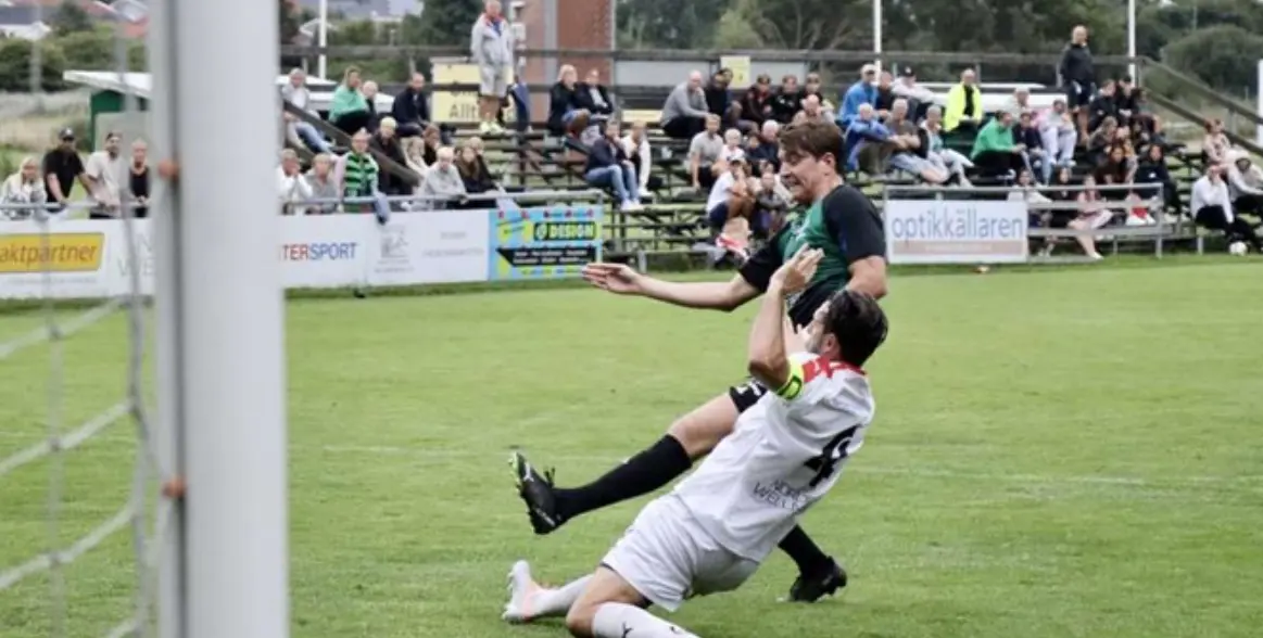 Oscar Samuelsson återigen tvåmålsskytt. Foto: Anton Lorentzson, Norra Halland