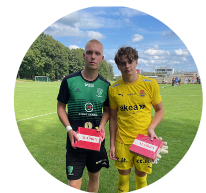 Matchens lirare Adam Price Johansson och Isac Nilsson Warming