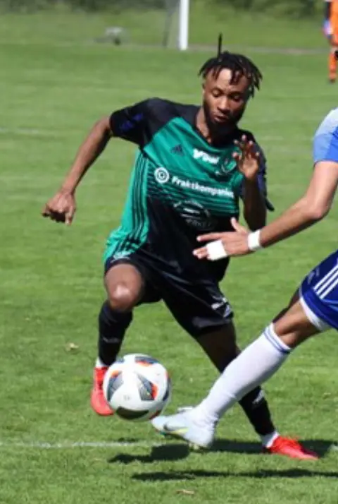 Chadly Maduka sista match i Tölö för denna gång. Foto Carl Schöndell, Norra Halland