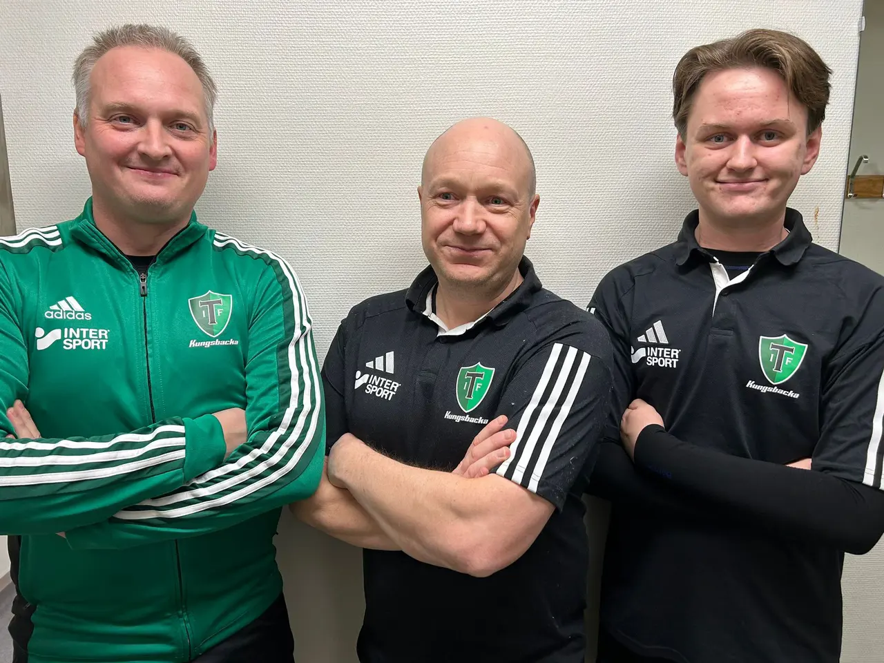 Från vänster: Andreas Olsson (Assisterande), Magnus Svalin (Huvudtränare), Joel Lafqvist (Assisterande)