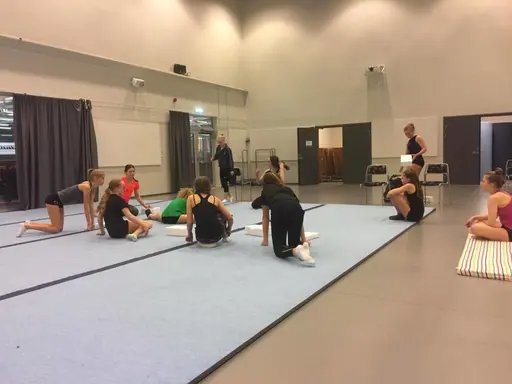 Träningsdag för RG3. Under eftermiddagen hade vi besök av ÖGKs tränare Jennifer Pettersson och landslagsgymnasten Alma. Roligt och inspirerande!