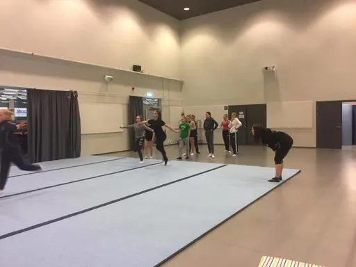 Träningsdag för RG3. Under eftermiddagen hade vi besök av ÖGKs tränare Jennifer Pettersson och landslagsgymnasten Alma. Roligt och inspirerande!