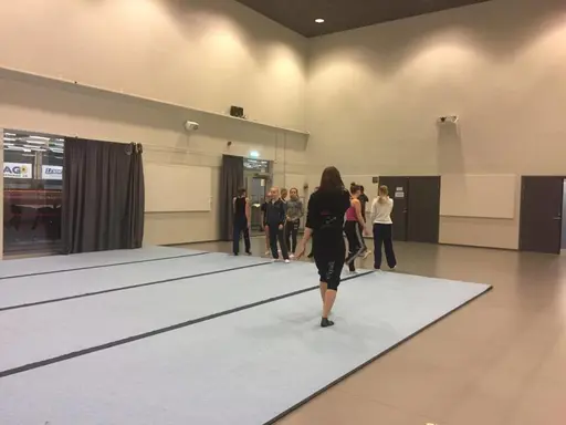 Träningsdag för RG3. Under eftermiddagen hade vi besök av ÖGKs tränare Jennifer Pettersson och landslagsgymnasten Alma. Roligt och inspirerande!