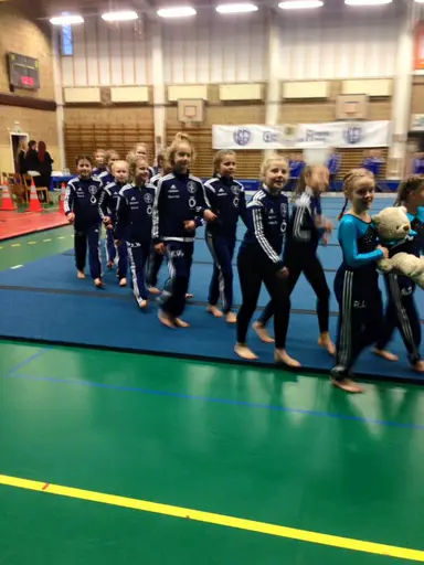 Framme i Gävle fredag kväll. Övernattning i gymnastiksal, gemensamt kvällsfika och mys! Viktigt för lagkänslan. Lördag dags för tävling. Laget slutade på en fjärde plats efter en väldigt bra insats!