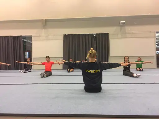 Träningsdag för RG3. Under eftermiddagen hade vi besök av ÖGKs tränare Jennifer Pettersson och landslagsgymnasten Alma. Roligt och inspirerande!