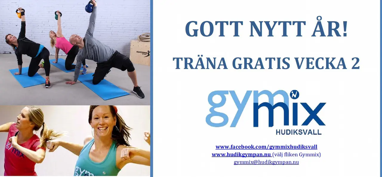 Träna gratis hela vecka 2. Välkomna!
