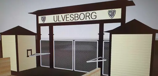 Ytan där de nya planerna kommer ligga samt en skiss på hur den nya entrén över Vamma an komma att se ut.