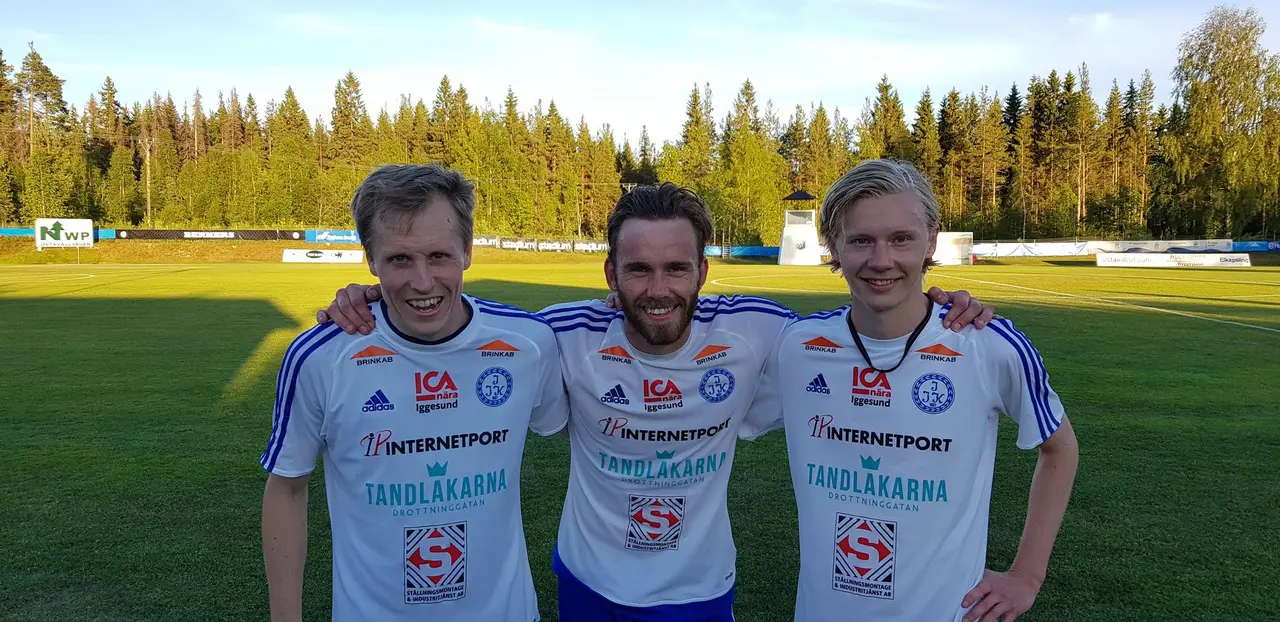 Kvällens målskyttar Niklas Norman (0-1), Joakim Viklund (0-2) och Viktor Jansson (0-2).