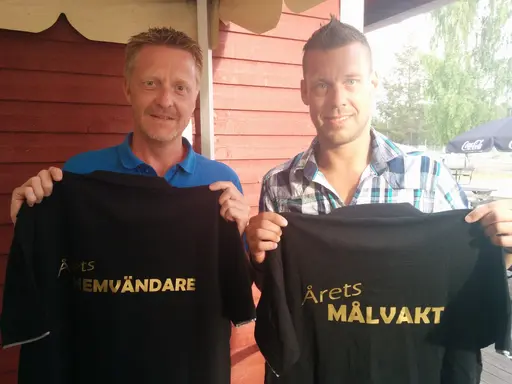 Vinnarna i Team 73 samt pristagarna Stefan Svedberg och Jimmy Eriksson. 