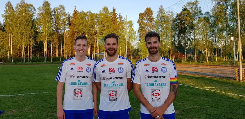Kvällens målskyttar! Emil Hallberg (2-0), André Eliasson (1-0) och Robin Eliasson (3-0).