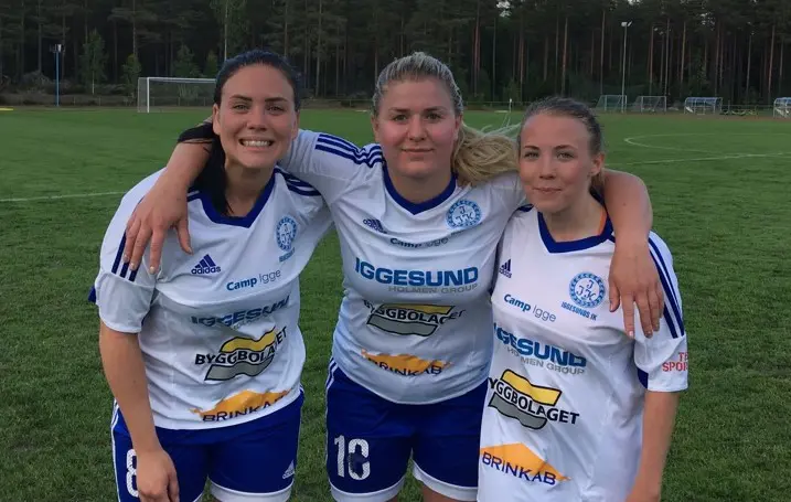Målskyttarna, Johanna Ohlsson, Malin Jonsson och Katrine Rönnquist