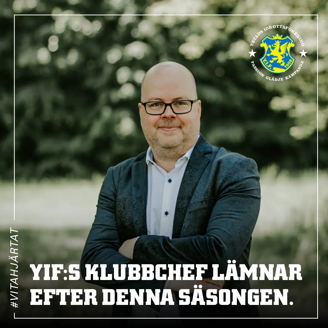 Avgående klubbchef Andreas Narsell. Foto: Jenny Karlsson