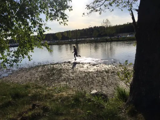 årets första bad!