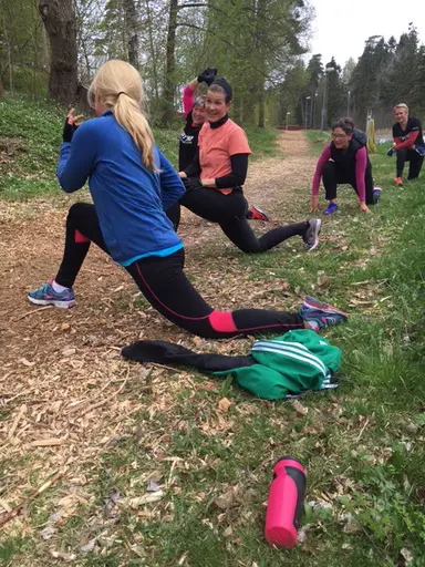 Back(brant)intervaller med benböj och armhävningar, puh!!!
