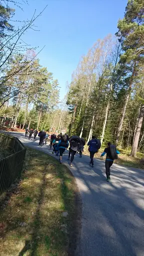 Jogg till ladan vid Sandemar med däck