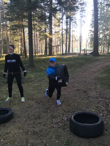 Första passet med däck!