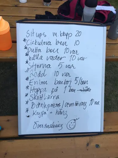 Dagens pass stod uppritat som synes med överraskning på slutet som var ett litet minipass yoga på gräset i soluppgången. Bara att kasta skorna!