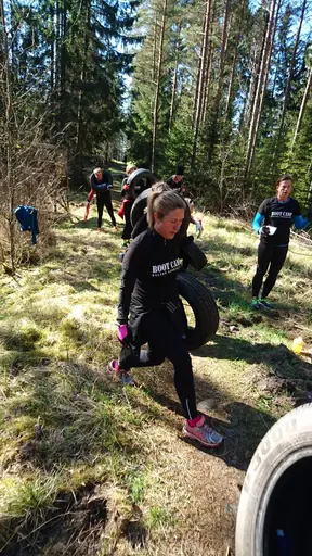 Jogg till ladan vid Sandemar med däck