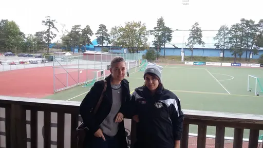Lagledare Marlene och tränare Francisca intervjuas av Järla IF FK Media!