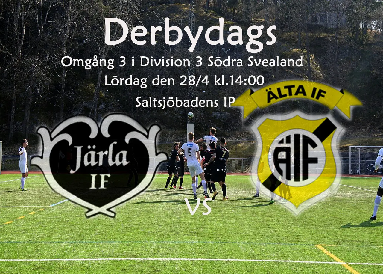 Derby mot Älta IF på lördag! Varmt välkomna! Entré 50:-