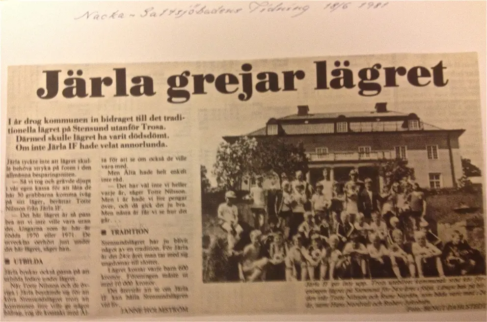 Stensundlägret 1981.