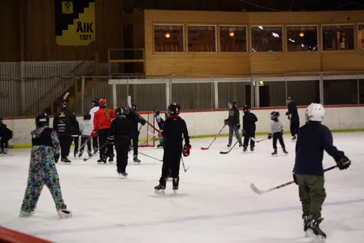 22/12 fick ÅIK:s ungdomar (ett 40-tal) träffa ÅIK:s hockeyambassadörer som spelar i i andra klubbar. I blickpunkten förstås Sebastian Ohlsson Skellefteå AIK:s SHL-lag